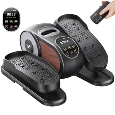 MERACH Under Desk Elliptical Exercise Machine, Ellipse Leg Exerciser as Seen on Tv with Touch Screen & Remote Control, 12 Adjustable Speeds Portable Seated Pedal Exerciser for Home Office