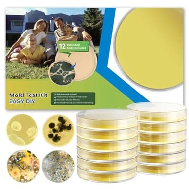 Mold Test Kit for Home - DIY Mold Test Kit for Indoor Air and Household Surface Detection, Includes Detailed Mold Identification Guide and Free Lab Analysis - 6 Detection Tests (12)