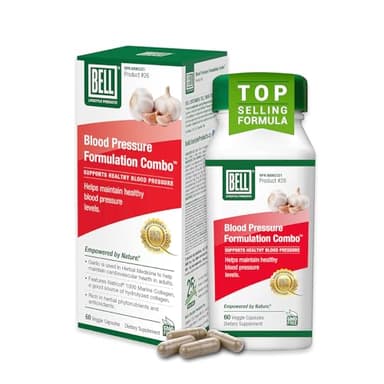 Bell Blood Pressure Formulation Combo™ - Unique Natural Blend of Green Coffee Bean Extract, Garlic & Celery Seed Extract - Lower Blood Pressure Supplements - 60 capsules, Vegan, Non-GMO